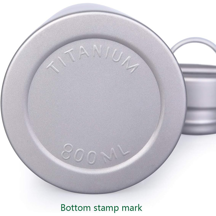 Титанова спортивна пляшка з титановим ковпачком 800 мл. Boundless Voyage