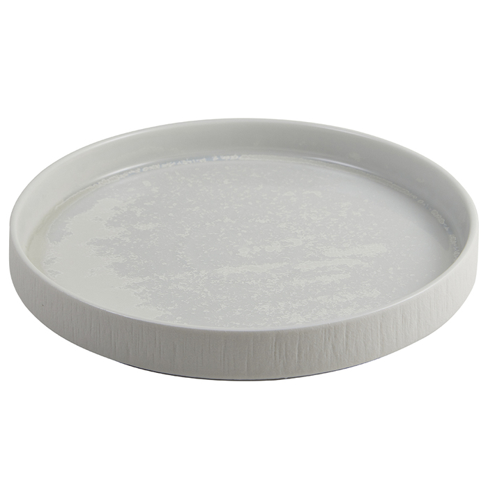 Тарілка презентаційна 25*3.5 см із низьким вертикальним бортом, Incise Porcelain Lucine, GenWare