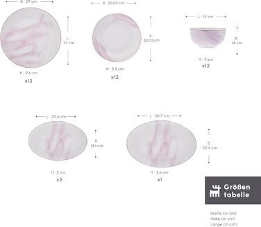 Набір посуду на 12 осіб, 39 предметів KARACA
