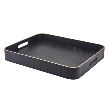 Піднос 45.5*36 см, чорний шпон, GenWare