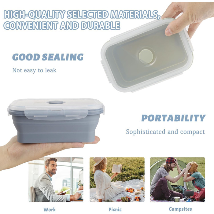 Складаний ланч-бокс 3 шт 550 мл VAIAV