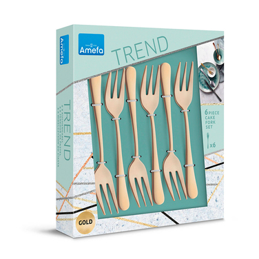 Набір із 6 десертних вилок AUSTIN GOLD Amefa