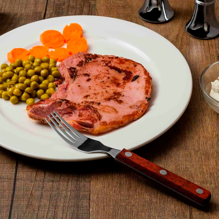 374710 Виделка стейкова 90 мм з дерев'яною ручкою