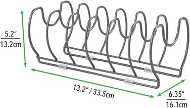 Підставка для посуду 33,5 x 16 x 13 см сіра mDesign
