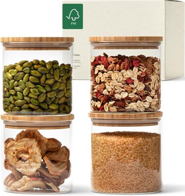 Ємності для зберігання продуктів 600 мл, набір 4 предмети, KIVY