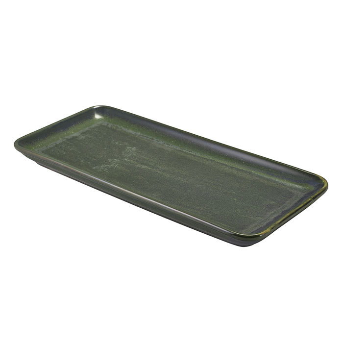 Блюдо прямоугольное 31*14 см, зеленое, Terra Porcelain Aqua Green, GenWare