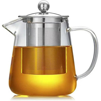 Скляний чайник з ситечком з нержавіючої сталі 750 мл TAMUME