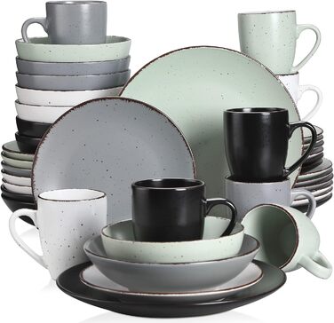 Столовий сервіз із керамограніту, набір із 40 предметів vancasso