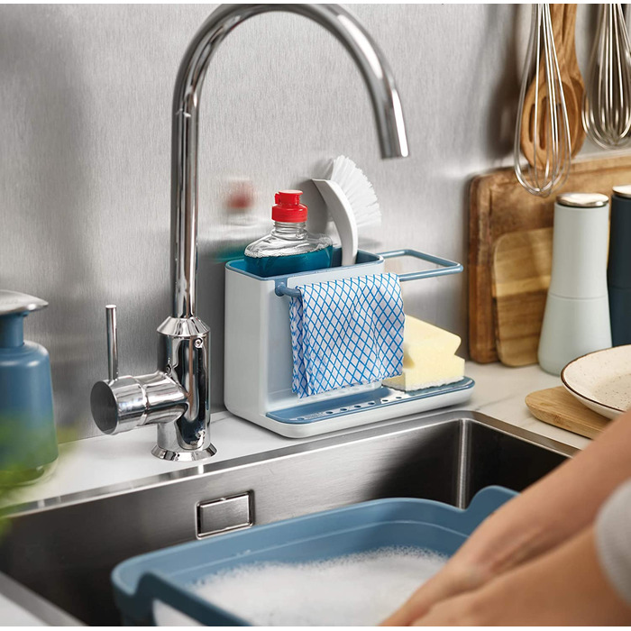 Органайзер для раковини Біло-синій Caddy Joseph Joseph