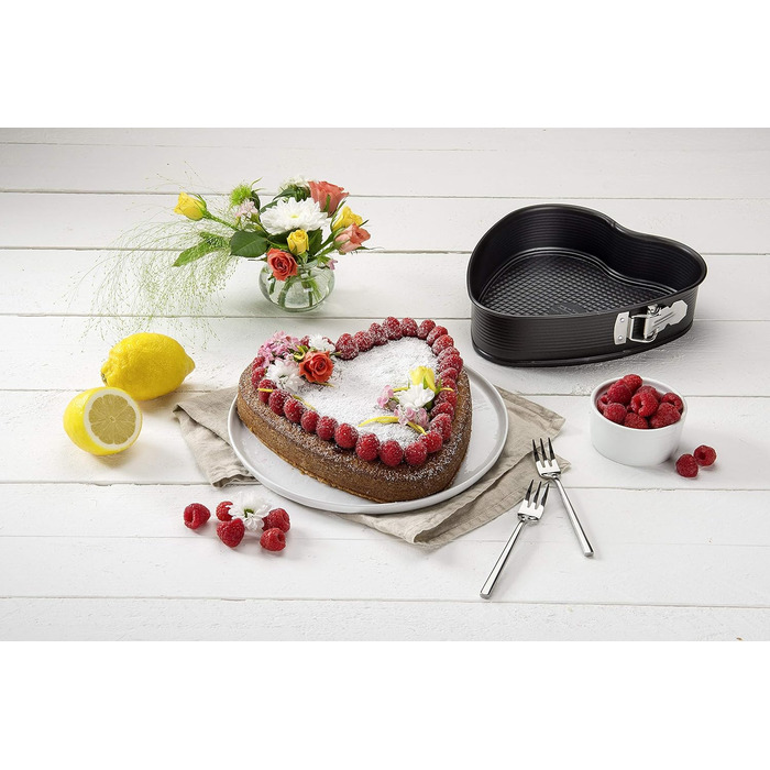 Форма для выпечки в форме сердца, Ø 26 см Special Creative Heart Форма для выпечки Фирменная форма для выпечки, для выпечки с любовью, большое сердце для ваших любимых людей, количество , цвет черный, 7410