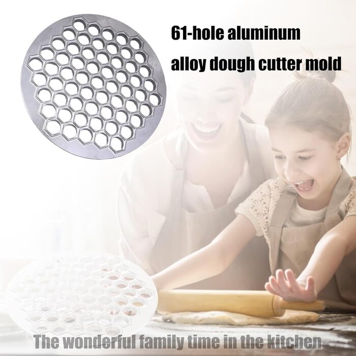 Эффективный ручной пресс для пельменей с 61 отверстием, из алюминиевого сплава Zqxnt