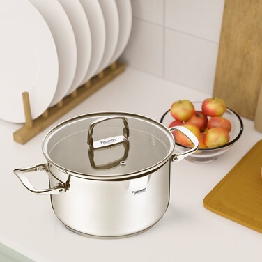 Кастрюля со стеклянной крышкой 18 см 2,5л ADELIE Fissman