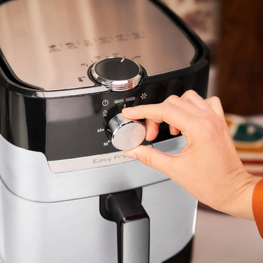 Tefal Мультипіч EasyFry&Grill, 1550Вт, чаша-4.2л, механічне керув., від 80°C до 200°C, пластик, чорний-світло-сірий