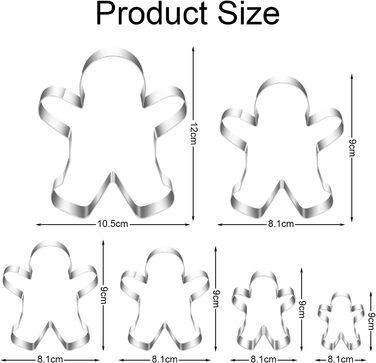 Різдвяні формочки для печива, набір формочок для печива гном Санта Клаус, формочка для печива з нержавіючої сталі у формі лося, формочка для печива з 4 головами лося, подарункові формочки для печива для випікання помадних тортів (барвиста тема A5)