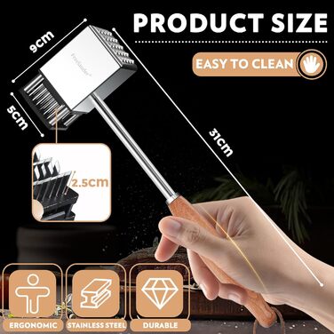 Молоток для м'яса з нержавіючої сталі 31 см Freelander