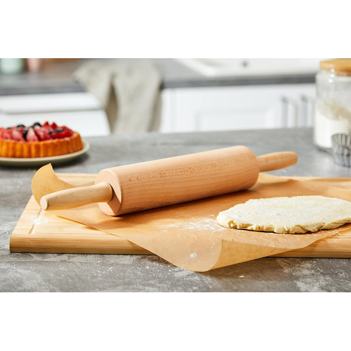 Валик для выпечки Westmark с 4 распорными кольцами, по 1 кольцу 10 мм, 6 мм, 3 мм, 2 мм, со шкалой, нержавеющая сталь/пластик, серебристый/белый/голубой/светло-зеленый/оранжевый/красный, 30452260 (скалка)