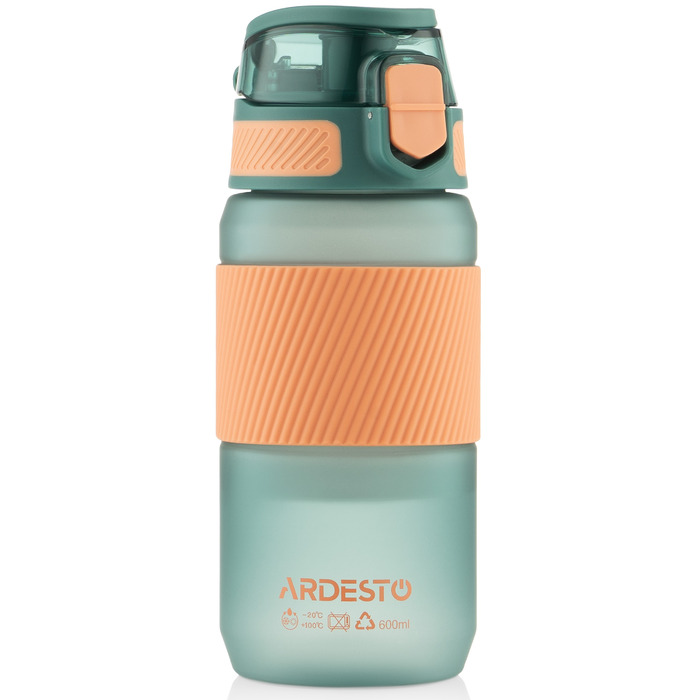 Пляшка для води Ardesto Spring 600мл, пластик, зелений