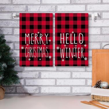 Набір з 2 різдвяних кухонних рушників 45 x 65 см, набір F Ohok