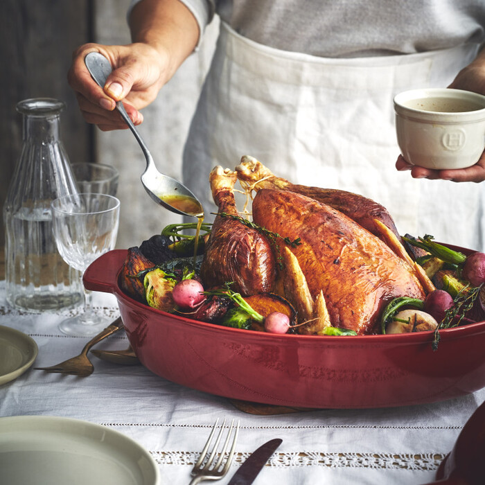 Жаровня для запекания птицы 41,5х22х22 см бордовый Emile Henry