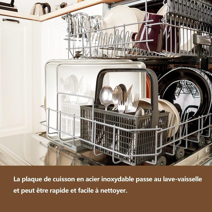 Набір деко Herogo з 2 шт. , деко з нержавіючої сталі, велике прямокутне деко для духовки Деко для торта Жирова форма для випічки та нетоксичний, можна мити в посудомийній машині, срібло (31,4x24,6x2,5 см) (дзеркальне покриття, 26,5x20,4x2,5 см)