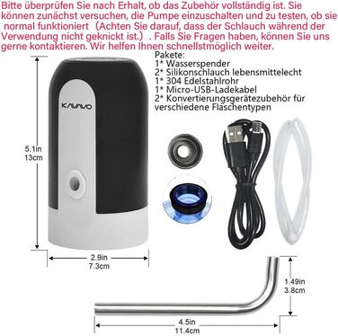 Диспенсер для води 4 Вт чорно-білий KAVAVO