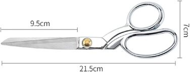 Ножницы из нержавеющей стали для резки ткани, серебристые, 21.8 см ‎Yrlehoo