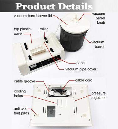 Вакуумний маринатор для м'яса та овочів 5 л білий XUXIAO