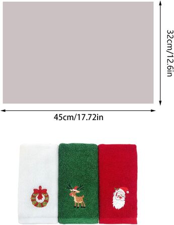 Набор из 3 рождественских кухонных полотенец 32 x 45 см Generisch
