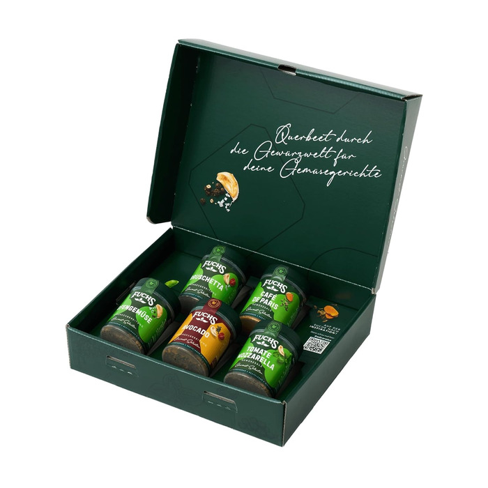 Подарунковий набір із 5 сумішей спецій Veggie Fuchs