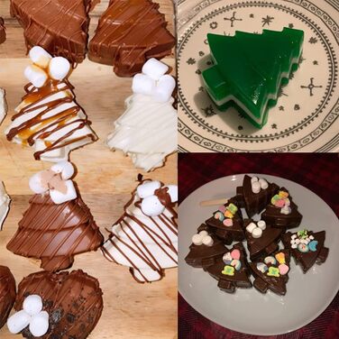 Силіконова форма BREEZO Різдво 6 порожнин великі різдвяні ялинки шоколадні форми мило цукерки торт випічки форми для Різдва різдвяний торт прикраса 1