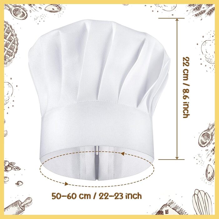 Шеф-кухар капелюх 6 шт білий taonganui
