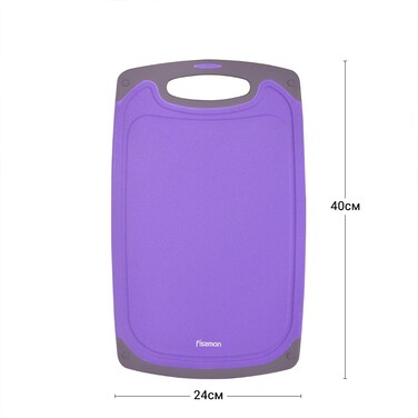 Обробна дошка для мяса, овочів і фруктів Fissman 40x24x0,8 см (8018)