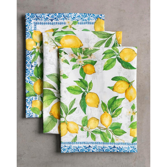 Набір з 3 багатоцільових кухонних рушників Maison d&39 Hermine Сільське Різдво зі 100 бавовни Барні рушники День подяки/Різдво (50 см x 70 см) (15 - Cedrat)