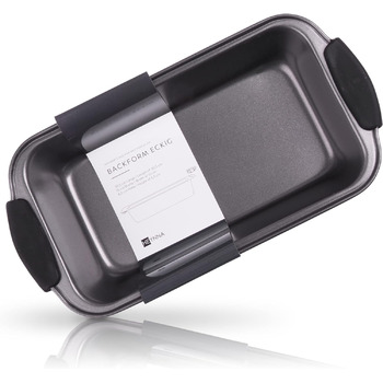 Прямокутна форма для випічки HEYNNA Форма для торта з вуглецевої сталі з антипригарним покриттям/форма для хліба Знімні силіконові ручки/ідеально підходить як форма для торта, форми для випікання хліба або каструлі