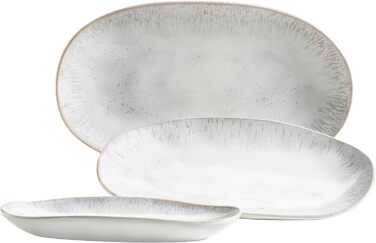 Набор сервировочных тарелок Mser, Керамогранит Замороженный зеленый, 39,0 x 21,0 x 25,0 см (Белый)