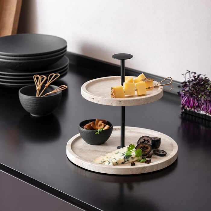 Етажерка 2-ярусна 24,5 см, бежевий Travertine Manufacture Villeroy & Boch