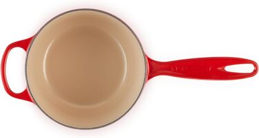 Чугунный сотейник Ø 16 см, 1,2 л с крышкой, вишнево-красный Signature Le Creuset