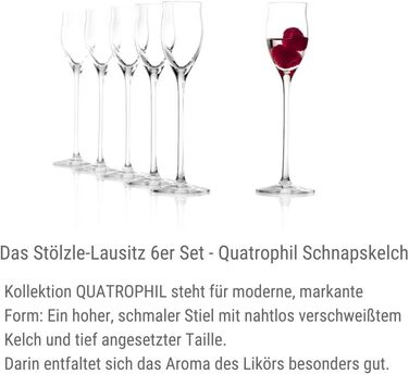 Набір із 6 чарок з ніжкою 65 мл, Quatrophil Stölzle Lausitz