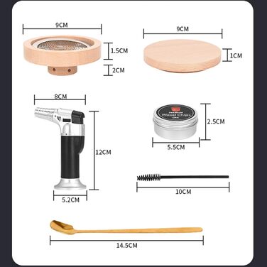 Набір для копчення коктейлів, 4 смаки, 8 предметів Ruiqas