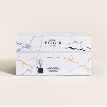 Дифузор Maison Berger Paris IMPERIAL BLUE + Наповнювач з ароматом UNDER THE OLIVE TREE, 200 мл
