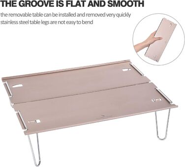 Складаний кемпінговий стіл з алюмінієвого сплаву, сірий Boundless Voyage