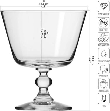 Набор креманок для мороженого 6 шт. 380 мл Кросно