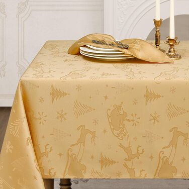 Маленька різдвяна скатертина 100 x 100 см, золото Romanstile