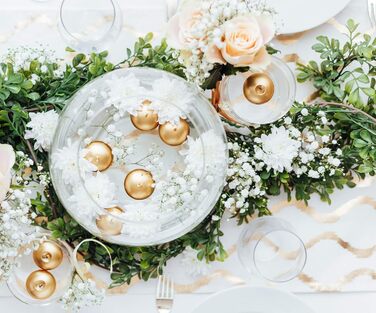 Плаваючі свічки 50 шт. плаваючі свічки Ø 40 мм (рожеве золото) (золото)