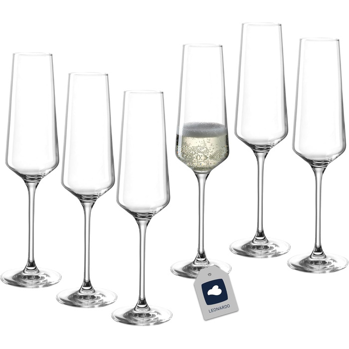 Келихи для рислінгу LEONARDO HOME PUCCINI (набір з 6 шт.) Келихи для вина, стійкі до подряпин (400 мл) Можна мити в посудомийній машині та довговічні Вічні келихи для білого вина Сучасний дизайн Келих для рислінгу Puccini 069540 6 келихів (келих для ігрис