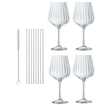 Набір з 4 келихів для джин-тоніка 640 мл з трубочками, Tastes Good Nachtmann