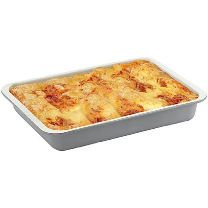 Форма для запікання емальована прямокутна 40x5,5x29 см кремова/сіра Zenker