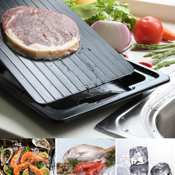 Дошка для розморожування 29,5 x 20,5 см з піддоном, чорний WDEC