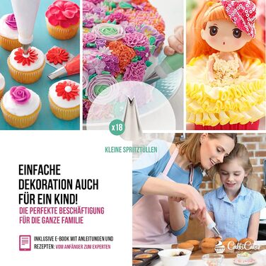 Набір кондитерських насадок та аксесуарів для професійного декорування тортів, 92 предмети, CukkiCakes