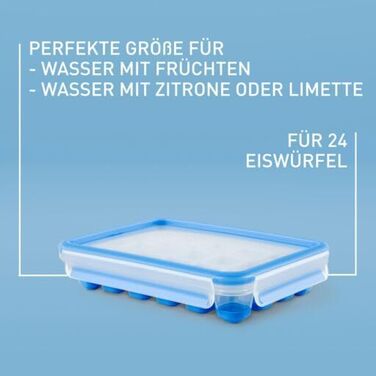 Набір контейнерів для зберігання продуктів EMSA Clip & Close, прямокутні, 5 x 0,8 л, коробки для зберігання, 100 герметичні, придатні для миття в посудомийній машині, морозильної камери та мікрохвильової печі, прозорі, сині, зроблені в Німеччині, N10307 (